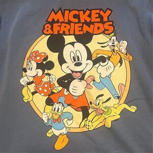Disney Mickey & Friends Hoodie Womens Size L Fits Small Blue Pullover Graphic